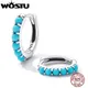 WOSTU – boucles d'oreilles en argent Sterling 925 pour femmes bijoux de mariage Vintage Turquoise