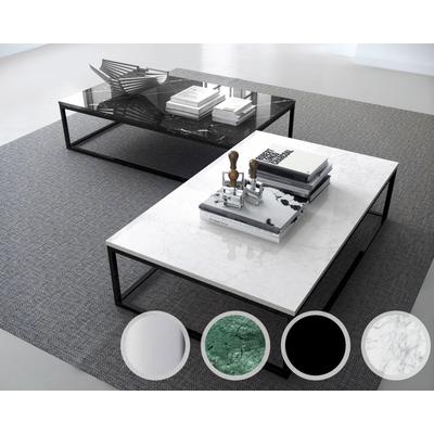 TemaHome »Prairie« Couchtisch / Metall schwarz / Marmor Weiss