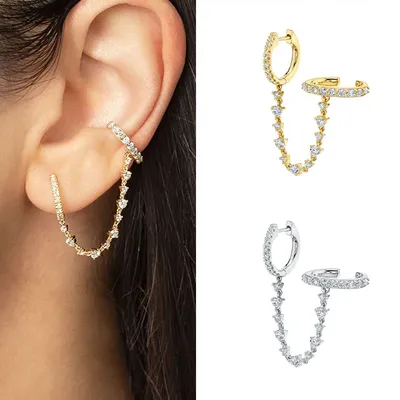 Boucles d'oreilles à clip plaquées or 24 carats pour femmes et filles bijoux européens hip hop