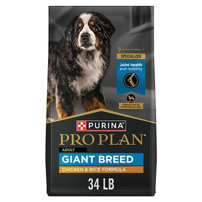 Purina Pro Plan Specialized Chicken and Rice Formula Giant Breed High Protein Dry Dog Food, 34 lbs.