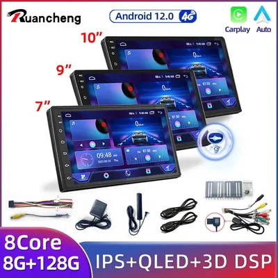 Ruancheng 2Din Car Android Radio Multimedia Player 7/9/10" Inch GPS Navigation for Toyota Volkswagen Hyundai Nissan Kia Renault
