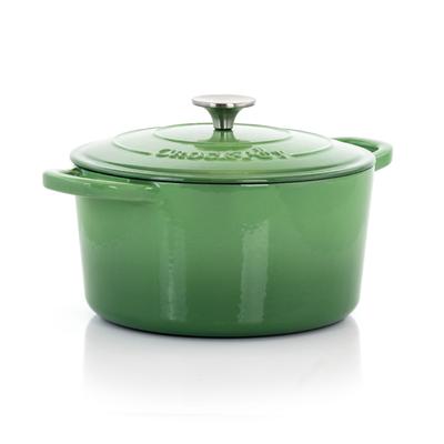 Crock-Pot Artisan 2Pc 5Qt Enamled Cast Iron Dutch Oven Pistachio Green