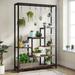 5-Tier Tall Indoor Plant Stand, Large Plant Shelf with 10PC S Hanging Hooks