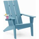 WINSOON All Weather HIPS Outdoor Adirondack Chairs with Cup-Holder Patio Chairs Set of 6