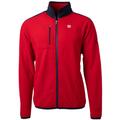 Men's Cutter & Buck Red New York Giants Cascade Eco Sherpa Fleece Full-Zip Jacket