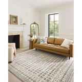 Gray/Pink 138 x 102 x 0.38 in Area Rug - Rifle Paper Co. x Loloi Eden EDE-03 Lattice Ivory Rug feat. CloudPile Polyester | Wayfair
