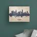 Ebern Designs Los Angeles California Skyline Concrete by Michael Tompsett - Wrapped Canvas Graphic Art Canvas in Black/Brown/Gray | Wayfair