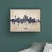 Ebern Designs Knoxville Tennessee Skyline Concrete by Michael Tompsett - Wrapped Canvas Graphic Art Canvas in White/Black | Wayfair