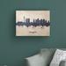 Ebern Designs San Antonio Texas Skyline Concrete by Michael Tompsett - Wrapped Canvas Graphic Art Canvas in Gray/Indigo/White | Wayfair