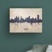 Ebern Designs Buffalo New York Skyline Concrete by Michael Tompsett - Wrapped Canvas Graphic Art Canvas in Gray/White | 14 H x 19 W x 2 D in | Wayfair