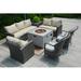 Lark Manor™ 7 Piece Sofa Seating Group w/ Cushions Synthetic Wicker/All - Weather Wicker/Wicker/Rattan in Gray | Outdoor Furniture | Wayfair