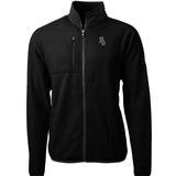 Men's Cutter & Buck Black Chicago White Sox Cascade Eco Sherpa Fleece Full-Zip Jacket