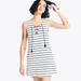 Nautica Women's Striped Cover-Up Dress Bright White, L