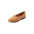 Wide Width Women's The Thayer Slip On Flat by Comfortview in Tan (Size 9 W)