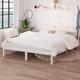 vidaXL Bed Frame White Solid Wood Pine 135x190 cm Double