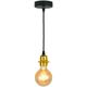 Lampe suspension design or en métal doré Compatible ampoule LED E27