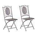 Lot de 2 chaises de jardin noires