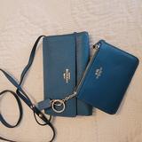 Coach Bags | Coach Crossbody Wristlet With Small Key Chains Wristlet | Color: Blue | Size: 7 " And 4"