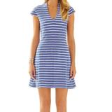 Lilly Pulitzer Dresses | Lilly Pulitzer Briana Striped A-Line Dress Xs | Color: Blue/White | Size: Xs