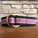 J. Crew Accessories | J. Crew Belt Adjustable M/L 36” Pink Brown Fabric Bamboo Buckle Lnwot | Color: Brown/Pink | Size: M/L