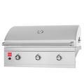 Fuego Living 3-Burner Built-In Convertible Gas Grill Stainless Steel in White | 23 H x 36 W x 24 D in | Wayfair F36S-B-NG