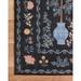 Black 18 x 18 x 0.25 in Area Rug - Rifle Paper Co. x Loloi Menagerie MEN-03 Camont Rug Polyester | 18 H x 18 W x 0.25 D in | Wayfair