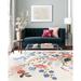 Green/Pink 18 x 18 x 0.38 in Area Rug - Rifle Paper Co. x Loloi Les Fleurs LES-04 Ivory/Multi Rug Wool | 18 H x 18 W x 0.38 D in | Wayfair