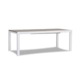 Wade Logan® Ajha Extendable Dining Table Metal in White/Brown | 30 H x 82 W x 39.25 D in | Outdoor Dining | Wayfair