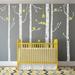 Harriet Bee Birch Tree w/ Birds Wall Decal Vinyl in Gray/White/Yellow | 108 H x 125 W in | Wayfair D5134736814E40A386015B7771F9095E