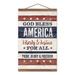 The Holiday Aisle® God Bless America Hanging Print On Canvas in Blue/Red | 18 H x 12 W x 0.63 D in | Wayfair 6EE59FBEC73D4F0A809D6E8C1D04130A