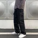 Jeans à jambes larges pour hommes Hip Hop Pantalon en denim baggy droit décontracté pour hommes