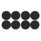 Household Furniture Table Rubber Round Shaped Protection Cushion Pads Black 8pcs