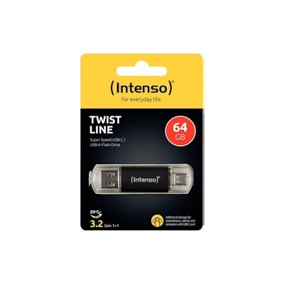 Intenso Speicherstick Twist Line USB 3.2 TypeC, 64 GB, anthrazit