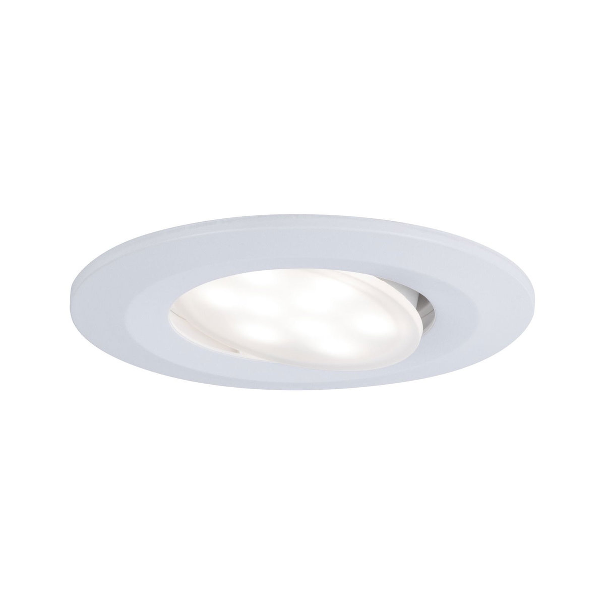 Paulmann LED Einbauleuchte Calla schwenkbar IP65 rund 90mm 30° 5,2W 460lm 230V dimmbar 4000K Weiß matt 99930 Image