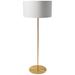 Maine Aged Brass Floor Lamp with White Shade