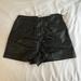 Zara Skirts | Black Faux Leather Skort From Zara | Color: Black | Size: M