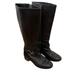 Coach Shoes | Coach Black Leather Carolina Riding Boots Heeled 5 Zipper | Color: Black | Size: 5