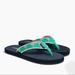 J. Crew Shoes | J.Crew Pink Green Palm Tree Embroidered Flip-Flops | Color: Green/Pink | Size: Various