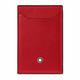 Montblanc Meisterstück Kompaktes Kartenetui 3 cc aus Leder in der Farbe Rot, Maße: 9cm x 6cm x 0,5cm, 129685