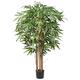 Hollyone 5ft Artificial Bamboo Plants Tall Artificial Plants, Decorative Fake Trees With Real Wood Trunks and Lifelike Leaves, for Home Living Room Office Indoor