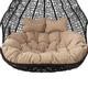 Yadlan Double Egg Chair Cushion Replacement, 2 Person Hammock Swing Chair Cushion, Waterproof and Detachable 2 Seater Hanging Basket Chair Cushion for Garden Indoor Outdoor(Color:Khaki)