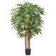 Hollyone 5ft Artificial Bamboo Plants Tall Artificial Plants, Decorative Fake Trees With Real Wood Trunks and Lifelike Leaves, for Home Living Room Office Indoor