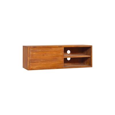 vidaXL Wand-TV-Schrank 90x30x30 cm Teak Massivholz