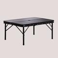 Table de Camping Rectangulaire Pliable et Réglable en mdf et Aluminium (90x60 cm) Maule Sklum Noir