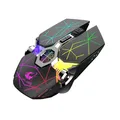 Souris optique de jeu sans fil 2.4 GHz 6 boutons 2400 ug rétroéclairage silencieuse aste par