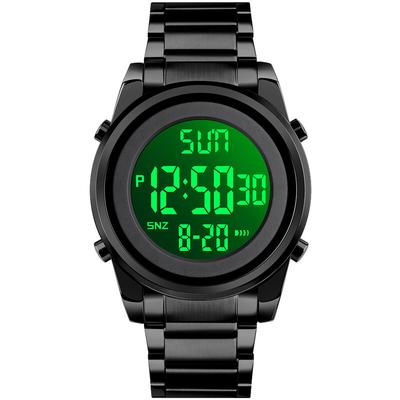 Men Digital Business Watch Dual Time Mode Date Week Alarm Clock Backlight 3ATM Waterproof Male