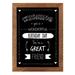 MT Displays Wood Double Sided Wall Mounted Reversible Chalkboard, 13.42" x 10" Wood/Fiberboard in Brown | 13.42 H x 10 W in | Wayfair