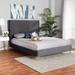 Everly Quinn Megahn Fabrico Queen Size Platform Bed Upholstered/Polyester in Gray | 51.6 H x 79.1 W x 85.6 D in | Wayfair