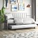 Wade Logan® Albine Twin Metal Daybed w/ Roll Out Trundle Heavy Duty Frame Sofa Bed Set Metal in Gray | 38 H x 77 W x 39 D in | Wayfair