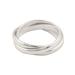 Shiny Trio,'Sterling Silver Interlocked Band Ring Crafted in India'